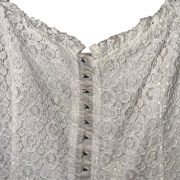Storia Mini Dress Eyelette Lace Hook-and-Eye Shift - Picture 3 of 13